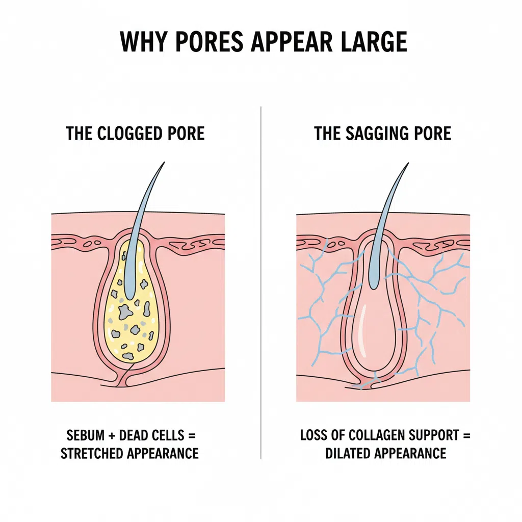 Why Pores Appear Large - TheSkinFinity